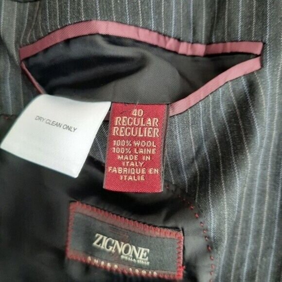 PRONTO UOMO Italy 100% Wool Blazer Jacket Super 130'S Men's Sz 40 R - Picture 15 of 15